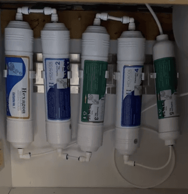 Sistema de filtración en línea de 5 cartuchos - Vista 1